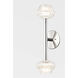 Barclay 2 Light 6 inch Polished Nickel Wall Sconce Wall Light