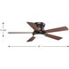 Vox 52 inch Antique Bronze with American Walnut Blades Ceiling Fan, Progress LED