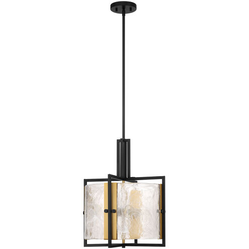 Hayward 3 Light 16 inch Black with Warm Brass Accents Pendant Ceiling Light