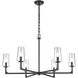 Fitzroy 6 Light 34 inch Matte Black Chandelier Ceiling Light