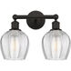 Edison Norfolk 2 Light 15 inch Oil Rubbed Bronze Bath Vanity Light Wall Light in Clear Glass