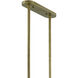 Combermere 4 Light 42 inch Antique Brass/Linen Linear Chandelier Ceiling Light, Rectangular