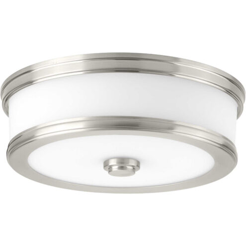 Green Ave LED 10.5 inch Brushed Nickel Flush Mount Ceiling Light, Progress LED