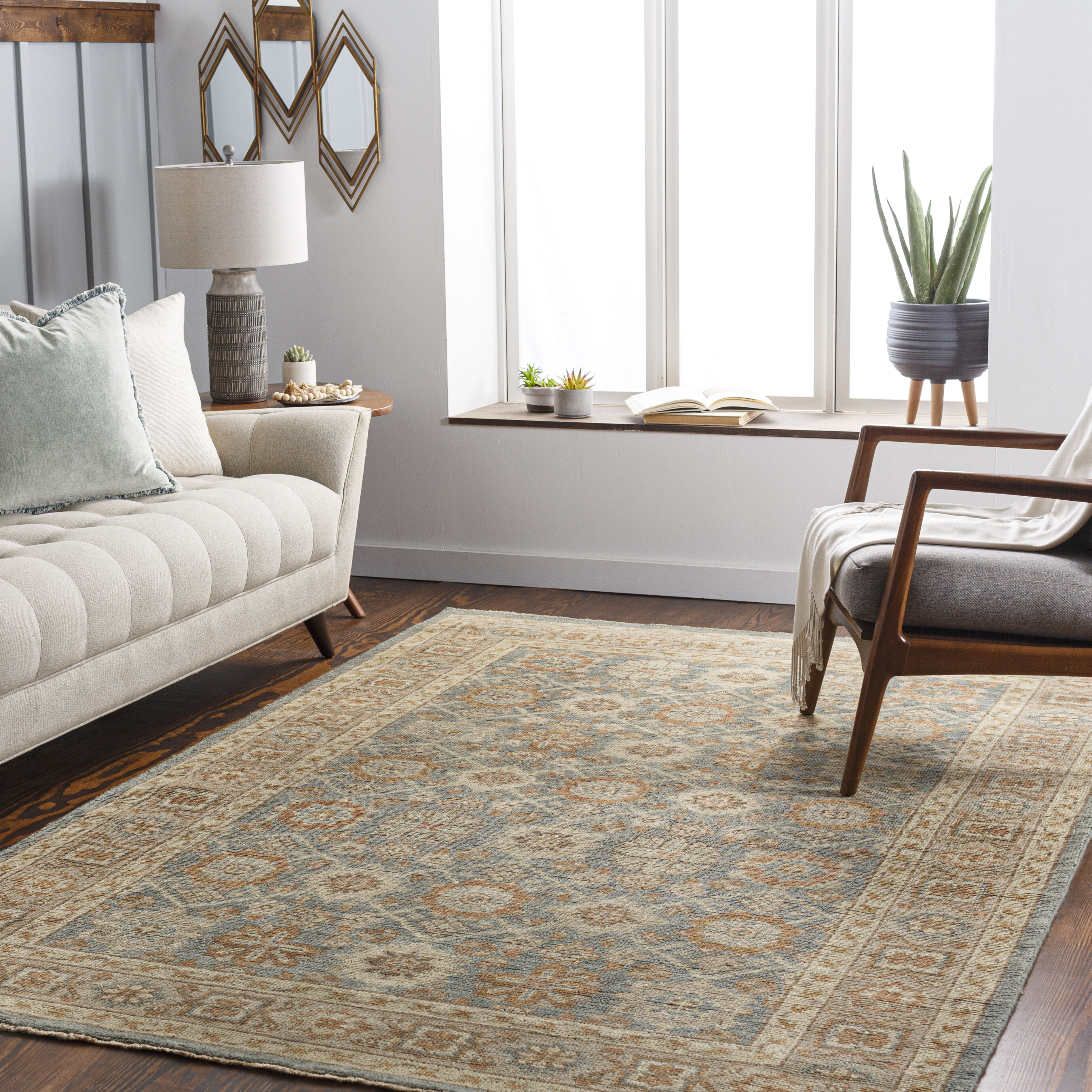 Reign 36 X 24 inch Sage Rug in 2 x 3, Rectangle