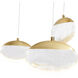 Athena LED 2.4 inch Matte Black and Brushed Brass Pendant Ceiling Light