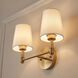 Traditional 2 Light 15 inch Natural Brass Bathroom Vanity Light Wall Light