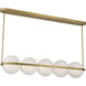 Vanderlane LED 49.5 inch Legacy Brass Linear Chandelier Ceiling Light