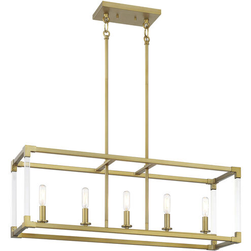 Vantage Oro District 5 Light 32 inch Soft Brass Island Light Ceiling Light