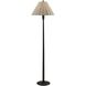 Scallop 60.75 inch 100.00 watt Black Wood Floor Lamp Portable Light