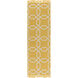 Lagoon 96 X 30 inch Bright Yellow, White Rug