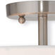 Meridian 2 Light 13 inch Brushed Nickel Semi-Flush Ceiling Light