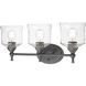 Keating Vanity Wall Light in Antique Black Iron