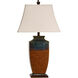 Signature 32 inch 100 watt Brown and Turqoise Table Lamp Portable Light
