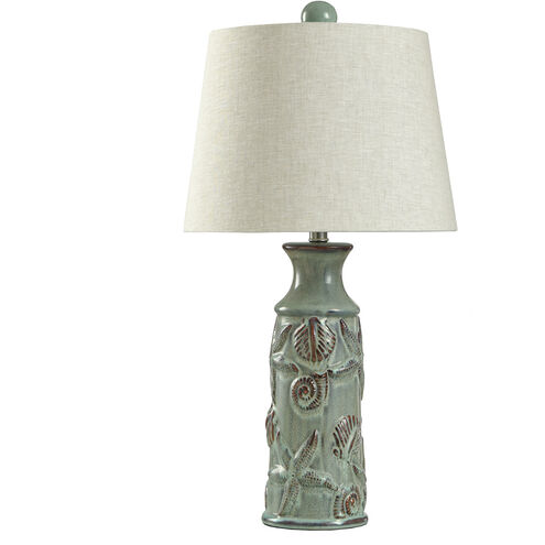 Walton Ceramic 28.75 inch 100.00 watt Blue Bay and Polished Nickel Table Lamp Portable Light