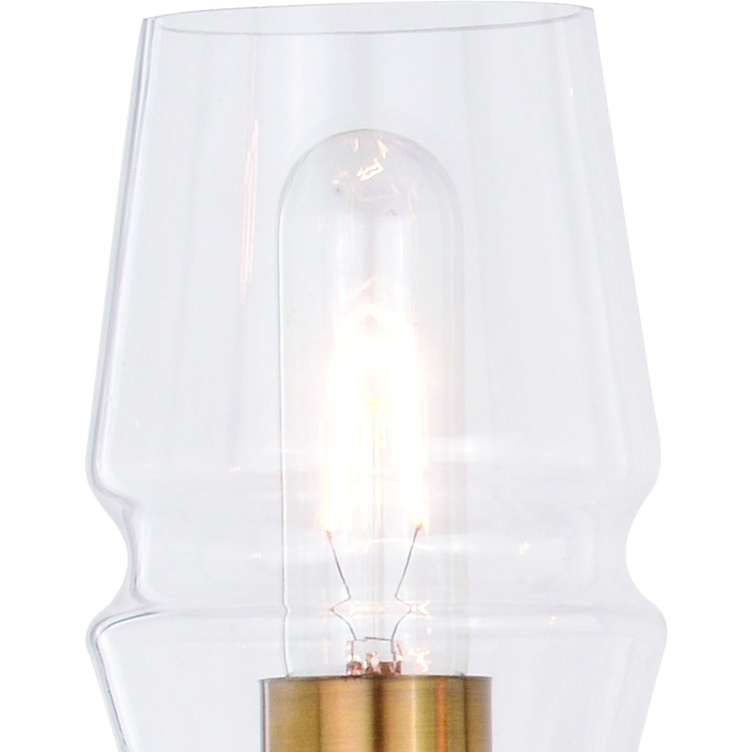 Warren LED 30 inch Matte Black and Brushed Brass Bathroom Light Wall Light in 4