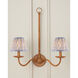 Plume Blue and Ivory 6 inch Tapered Chandelier Shade