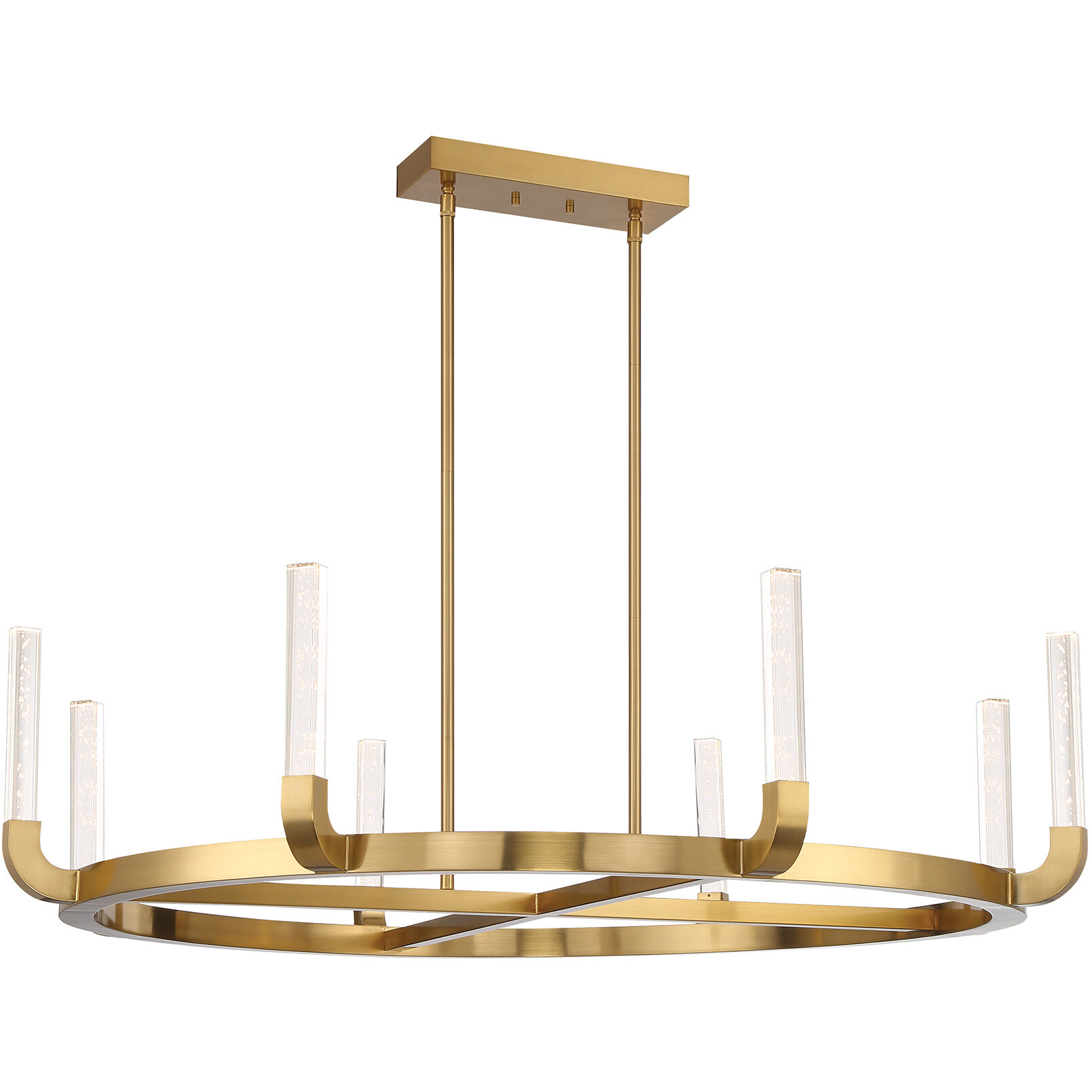 Del Mar LED 48 inch Warm Brass Chandelier Ceiling Light