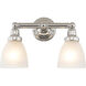 Classic 2 Light 16 inch Polished Chrome Bath Vanity Wall Light