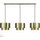 Zolana 3 Light 48 inch Antique Brass Linear Chandelier Ceiling Light, Extra Large