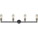 Franklin Restoration Bare Bulb LED 42 inch Black Antique Brass Bath Vanity Light Wall Light