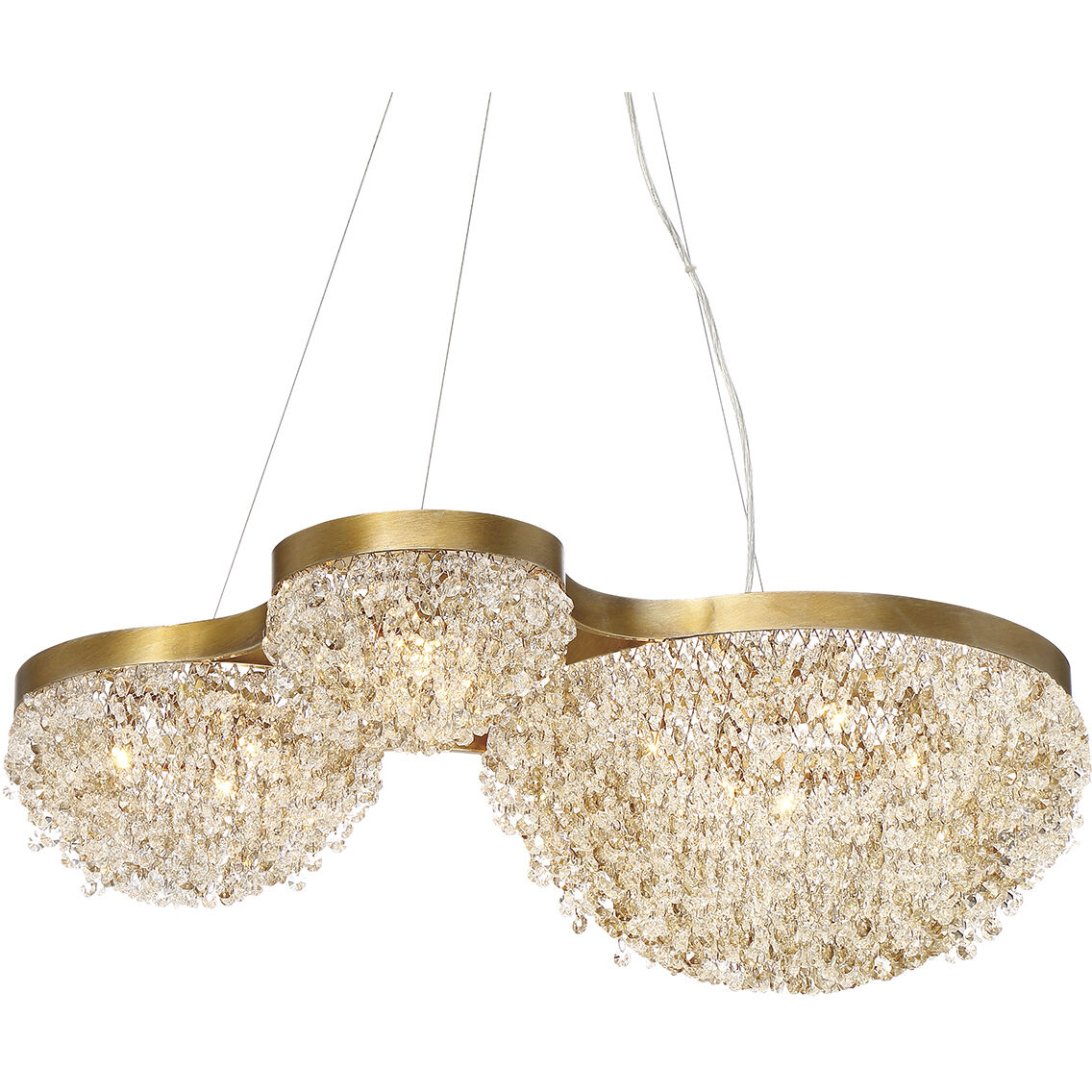 Mondo 10 Light 11 inch Antique Gold Chandelier Ceiling Light