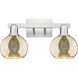 Arcadia Athens 2 Light 16.88 inch Brushed Satin Nickel Bath Vanity Light Wall Light in Mercury