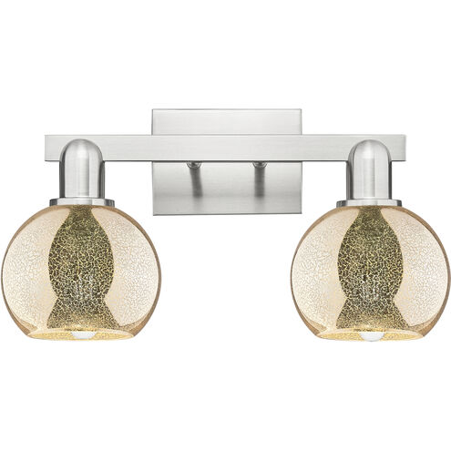 Arcadia Athens 2 Light 16.88 inch Brushed Satin Nickel Bath Vanity Light Wall Light in Mercury