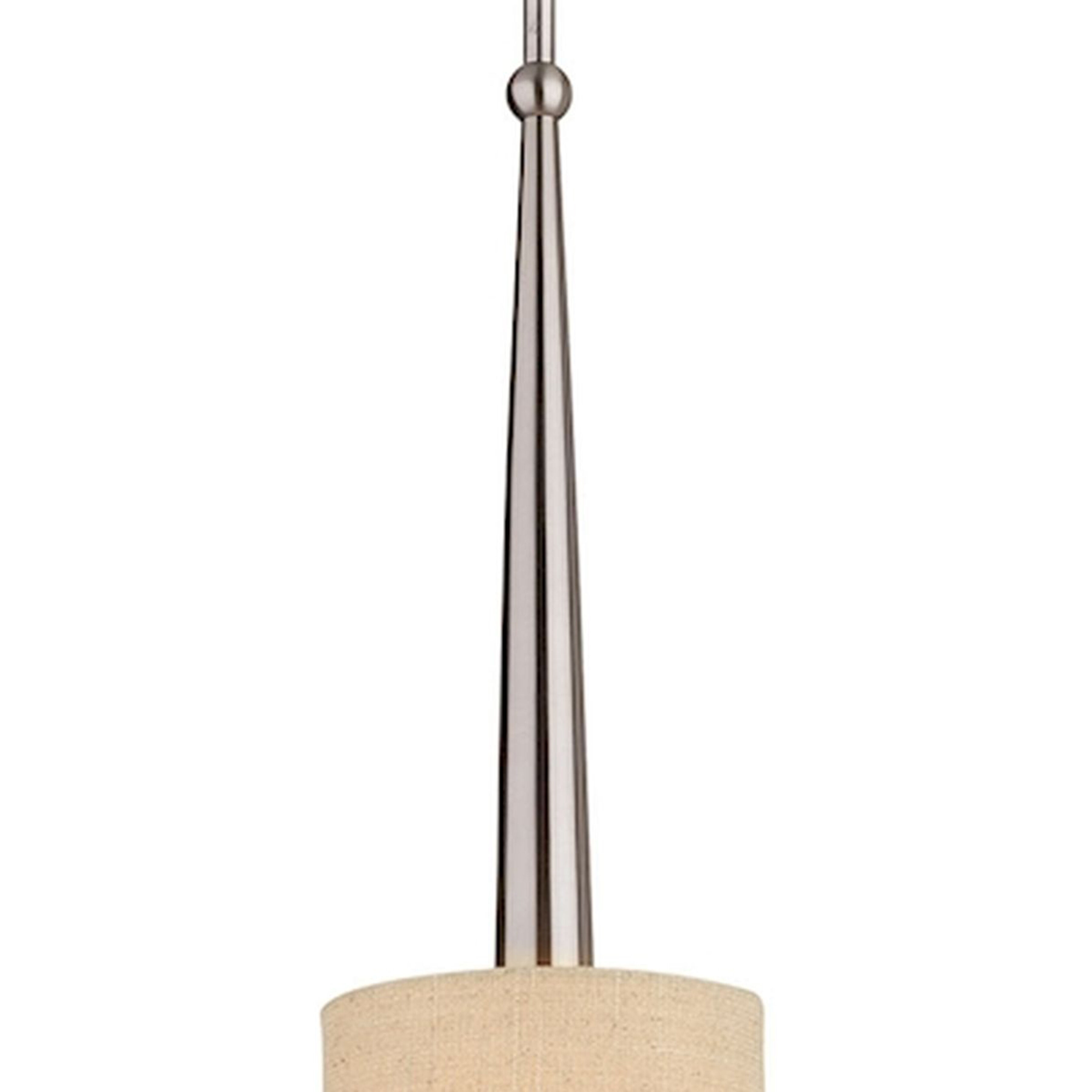 Allure 1 Light 6 inch Brushed Nickel Pendant Ceiling Light