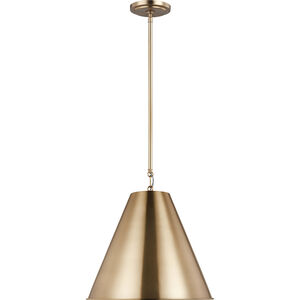 TOB by Thomas O'Brien Gordon LED 15.25 inch Satin Brass Pendant Ceiling Light