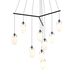 Liquid LED 51 inch Satin Black Pendant Ceiling Light in White Glass