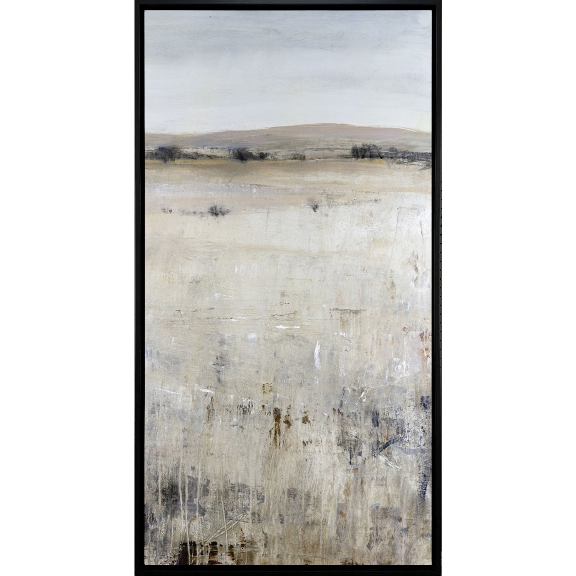 Wild Pasture Gray and Beige and Blue and Multi Canvas