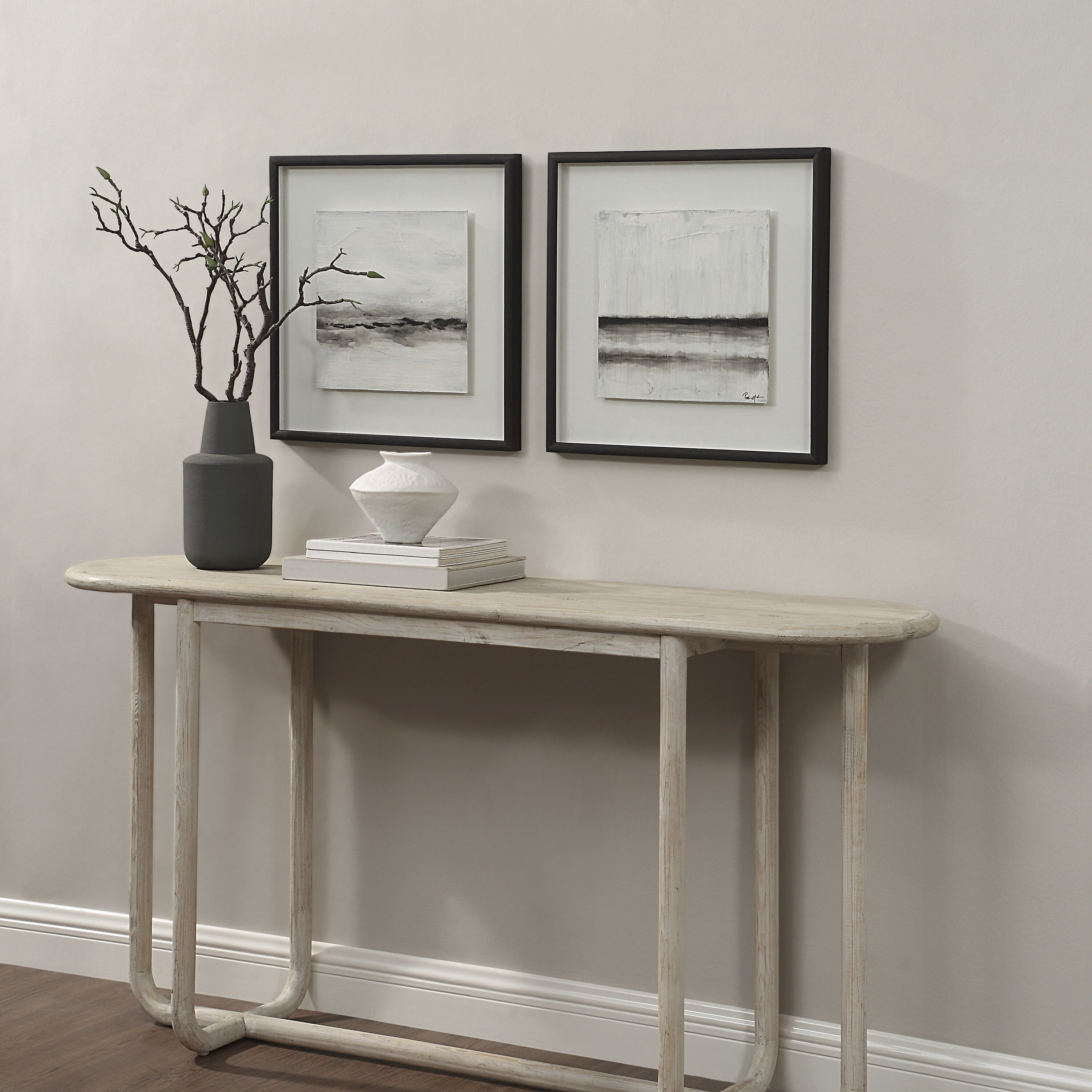 Tangelo Matte Finish, Textured Wall Art, Set of 2