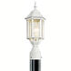 Chesapeake 1 Light 18 inch White Outdoor Post Lantern in Clear Beveled Glass