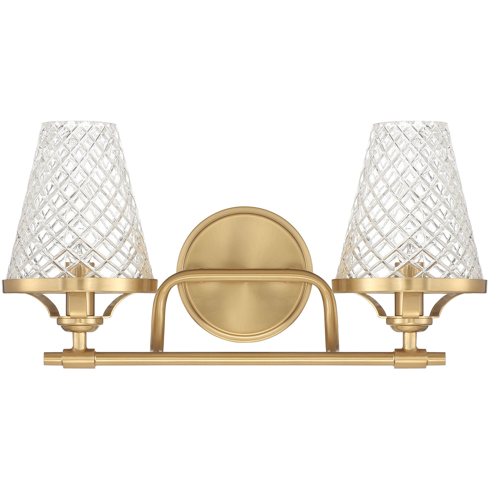 Candler 2 Light 16.5 inch Warm Brass Bathroom Vanity Light Wall Light