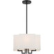 Upham Estates 4 Light 14 inch Coal /Polished Nickel Convertible Pendant / Semi Flush Ceiling Light