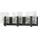 Arc 3 Light 21.5 inch Black Bath Sconce Wall Light