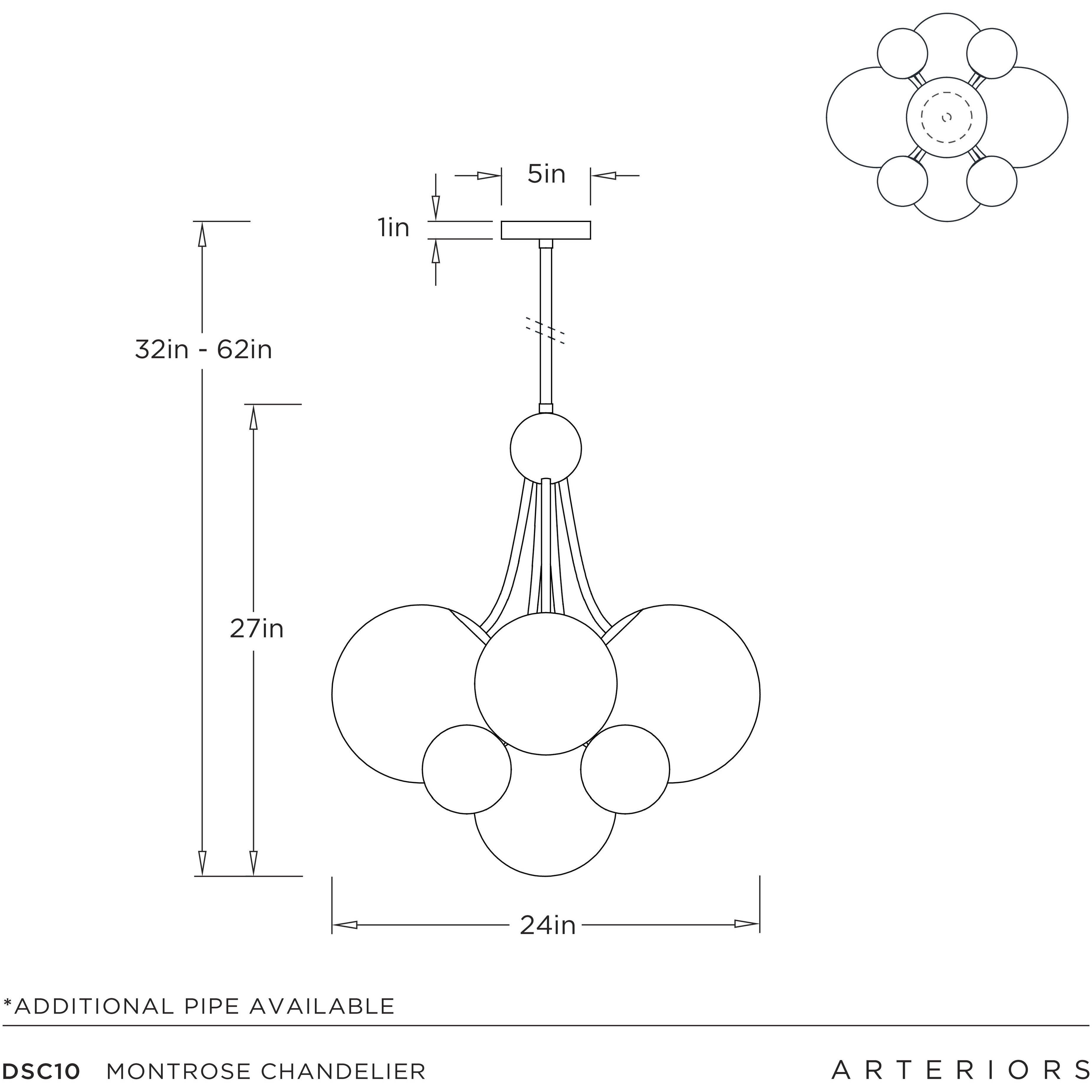 Montrose 9 Light 24 inch English Bronze Chandelier Ceiling Light