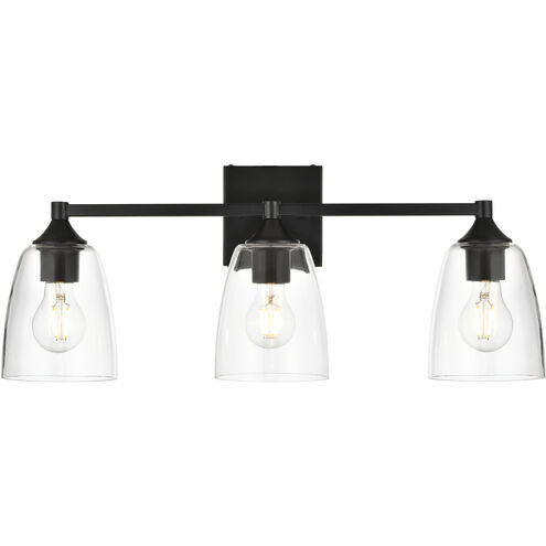 Gianni 3 Light 24 inch Black Bath Sconce Wall Light