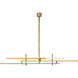 Sean Lavin Cityscape 6 Light 70 inch Hand Rubbed Antique Brass Linear Chandelier Ceiling Light