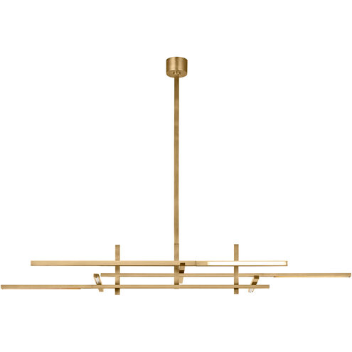 Sean Lavin Cityscape 6 Light 70 inch Hand Rubbed Antique Brass Linear Chandelier Ceiling Light