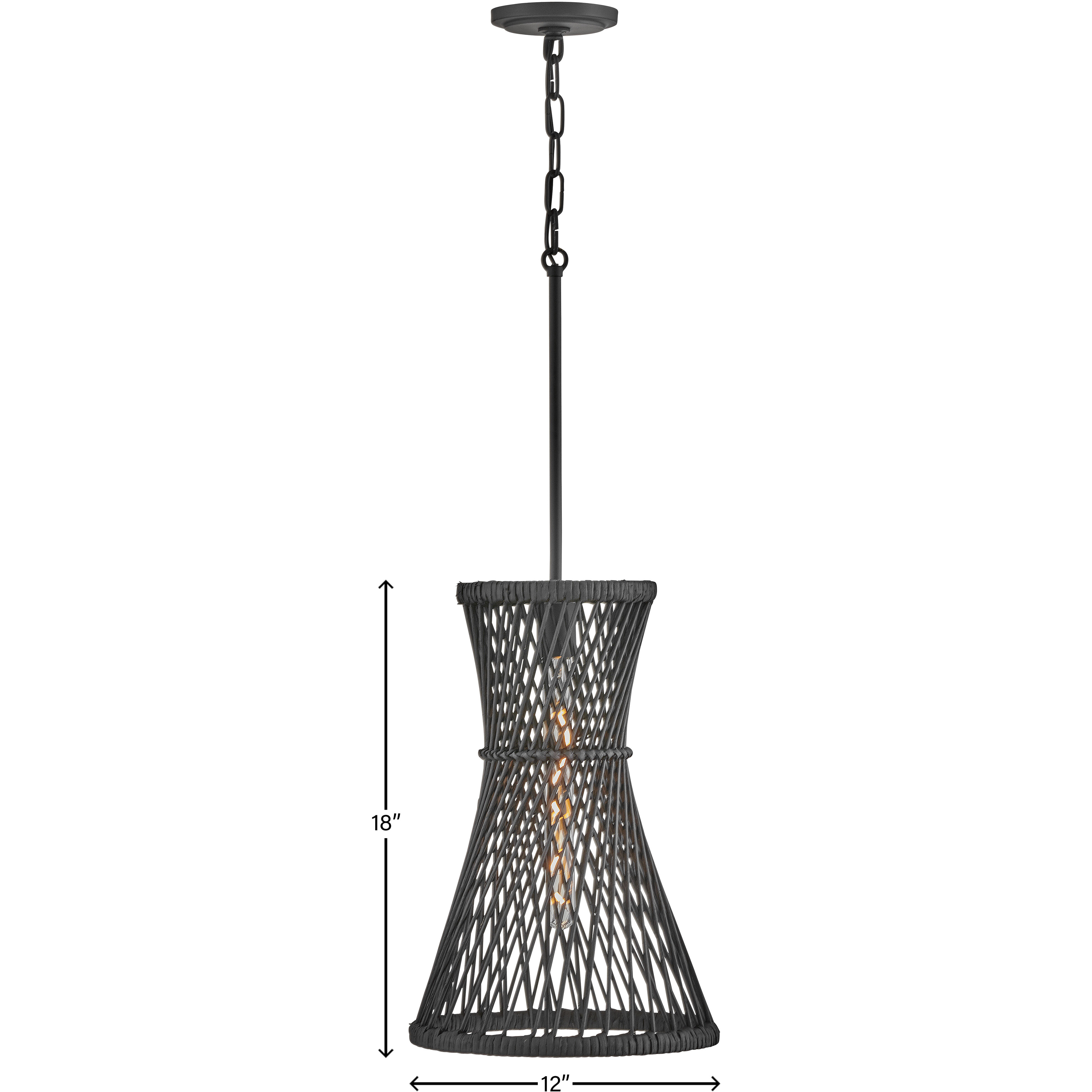 Twyla 12 inch Black Indoor Pendant Ceiling Light