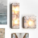 Adeline 2 Light 5.5 inch Agate & Antique Brass Wall Sconce Wall Light, Rectangle