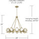 Flora 12 Light 29 inch Buffed Gold Chandelier Ceiling Light