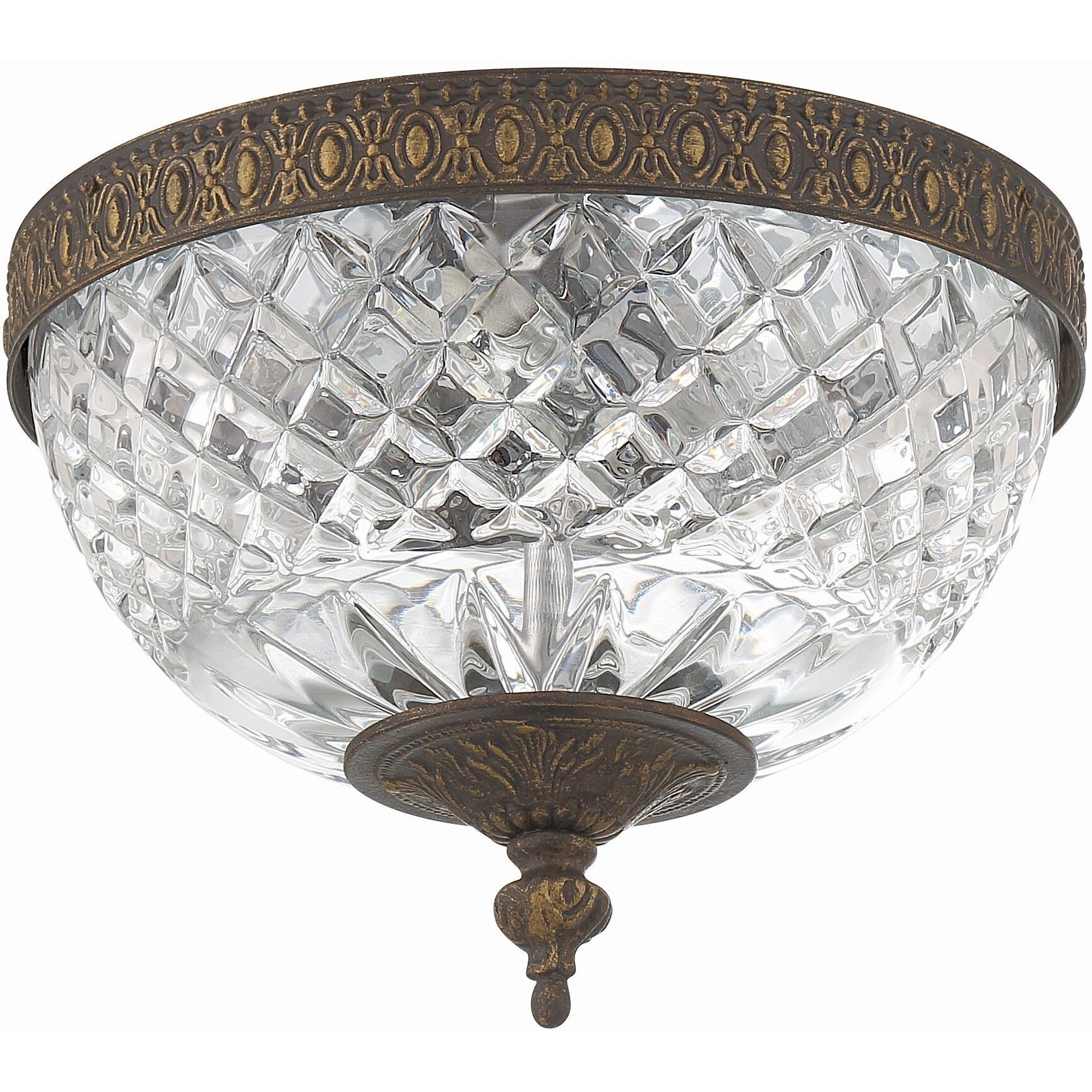 Radley 2 Light 8 inch English Bronze Flush Ceiling Light