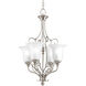 Kensington 4 Light 18 inch Brushed Nickel Close-to-Ceiling Ceiling Light in Swirl Etched Glass