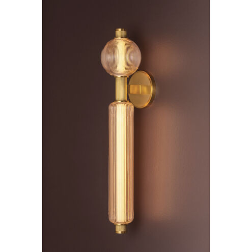 Atom LED 5.5 inch Vintage Brass Wall Sconce Wall Light