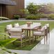Borneo Weathered Dark Gray and Oyster White Outdoor Dining Chair