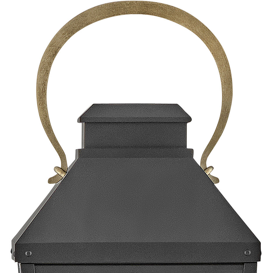 Dawson 29.75 inch Black with Burnished Bronze Outdoor Post Mount Lantern