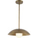 Umbra 1 Light 14 inch Vintage Brass and Opal Glass Pendant Ceiling Light