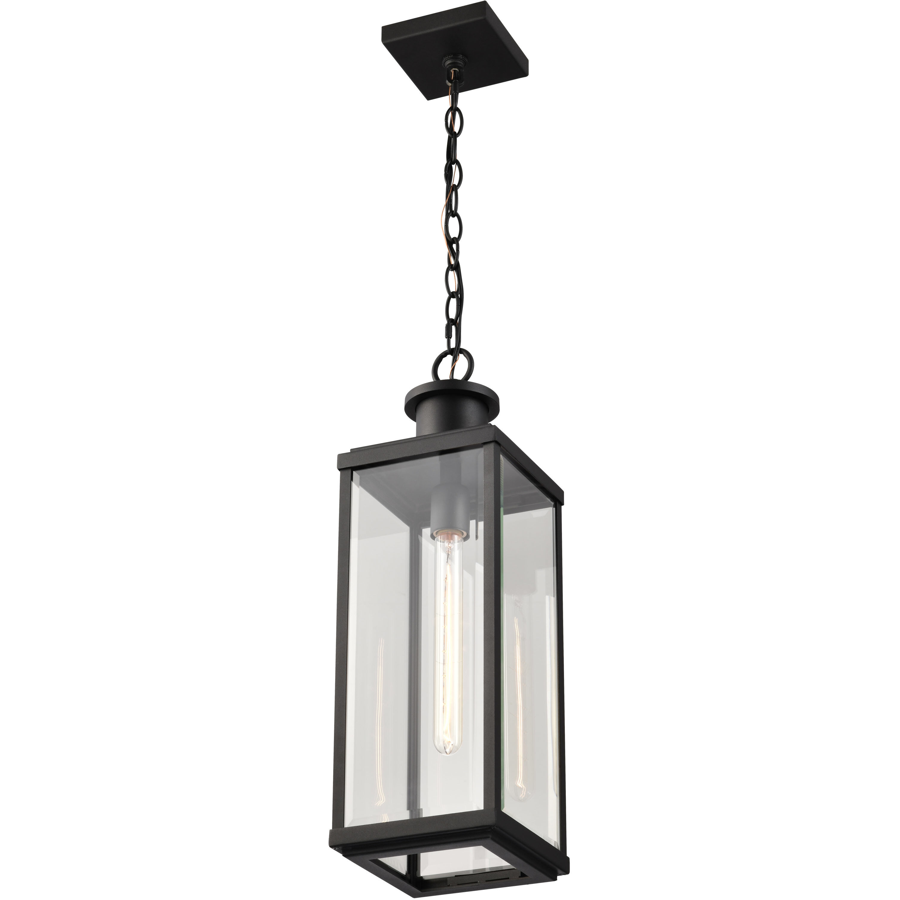 Luca 7 inch Sand Black Outdoor Hanging Light